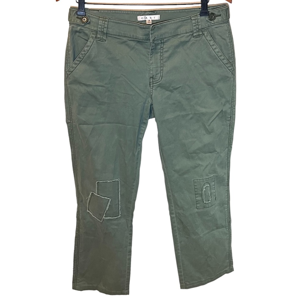 Cabi Green Army Patchwork Pants - image 1